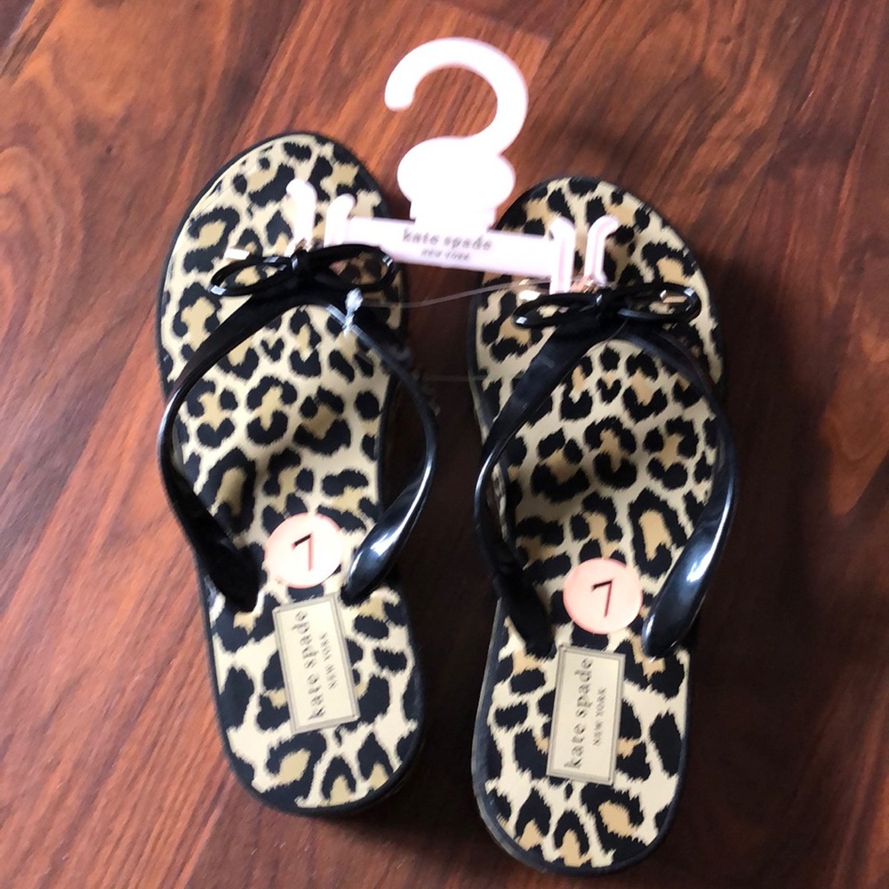 Kate Spade Rhett Leopard Wedge Sandals - Picture 2 of 8